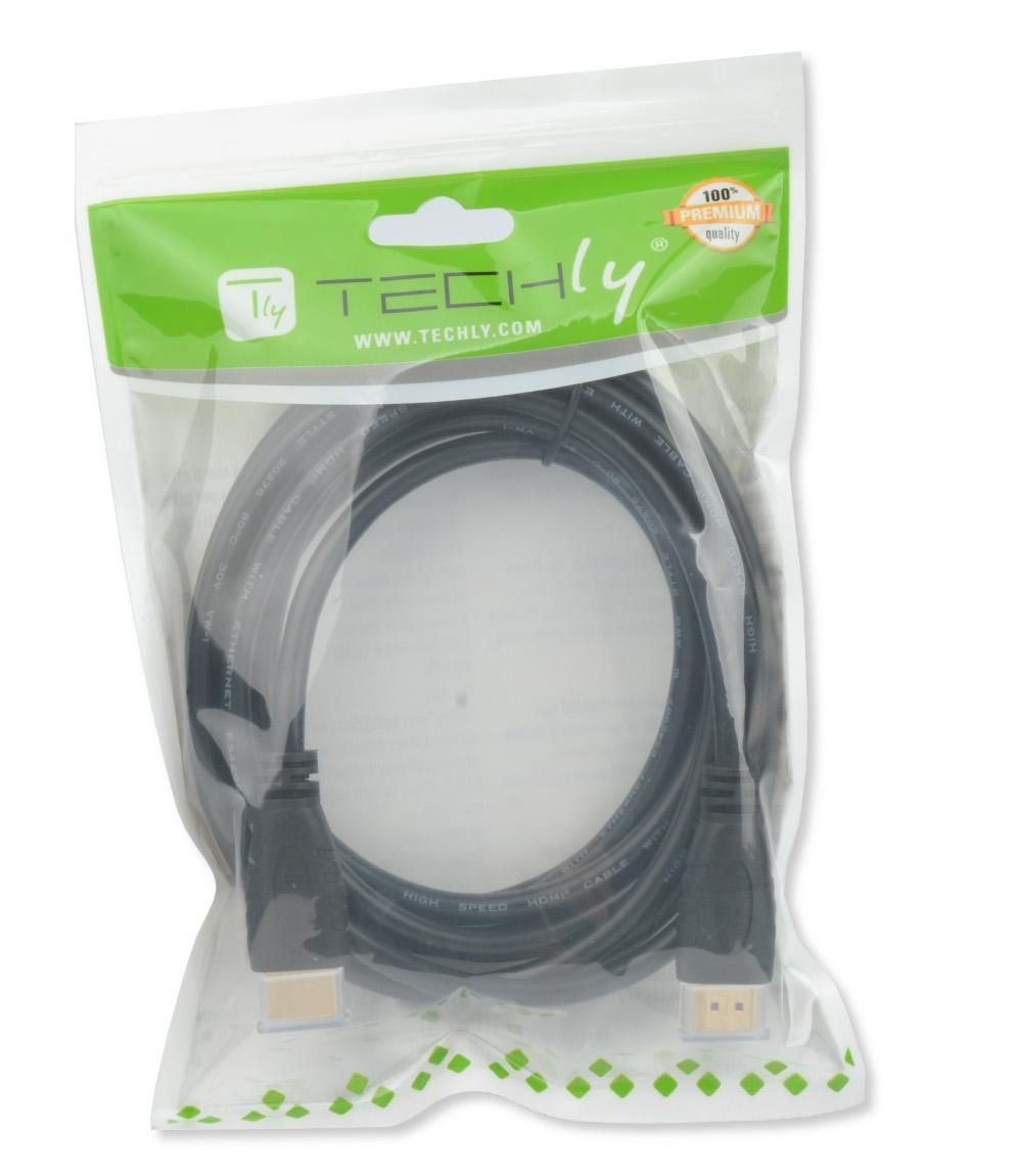 Cavo HDMI™ 2.0 A/A M/M 0,5m Nero TECHLY - immagine 2