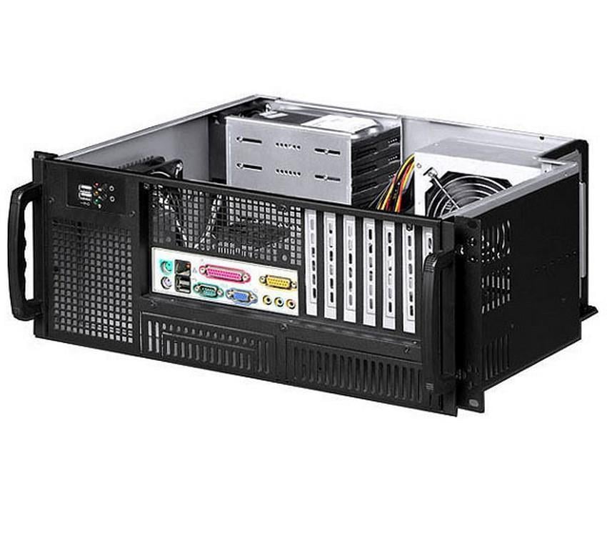 Chassis Industriale Rack 19''/Desktop 4U Ultra Compatto Nero TECHLY - immagine 2