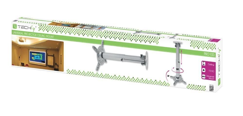 Supporto a soffitto profess. per proiettori estensione 110 - 197 cm TECHLY - immagine 2