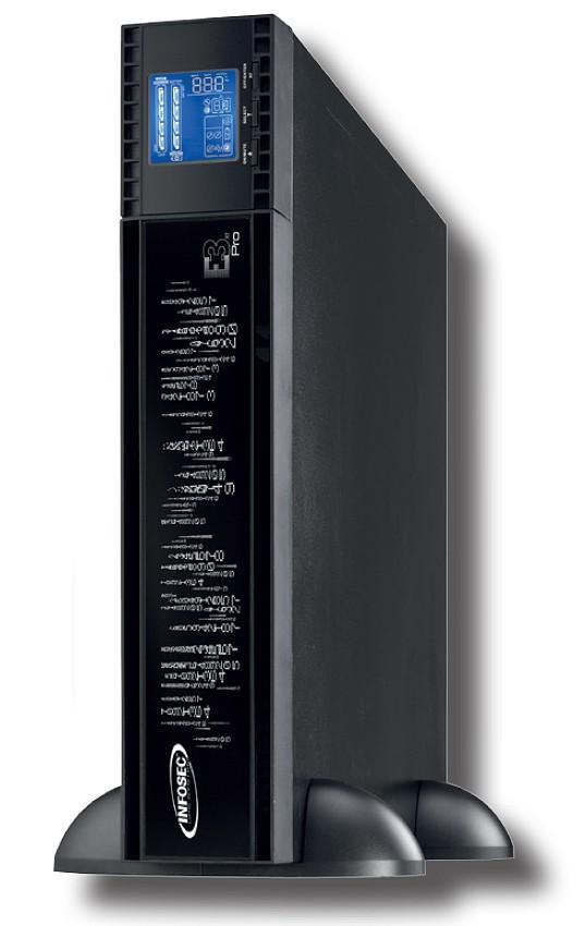 Gruppo di Continuità UPS E3 Pro 2000VA 1800W 4 Prese IEC 2U Nero INFOSEC - immagine 2