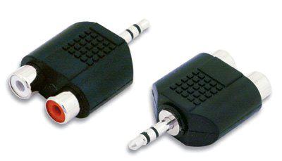 Adattatore Audio 3.5mm a 2 RCA Stereo Femmina GOOBAY - immagine 2