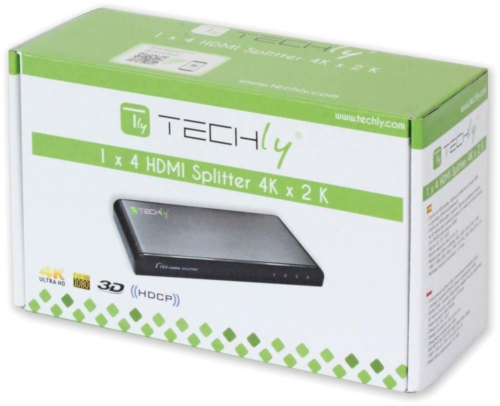 Splitter HDMI 4K UHD 3D 4 vie TECHLY - immagine 2