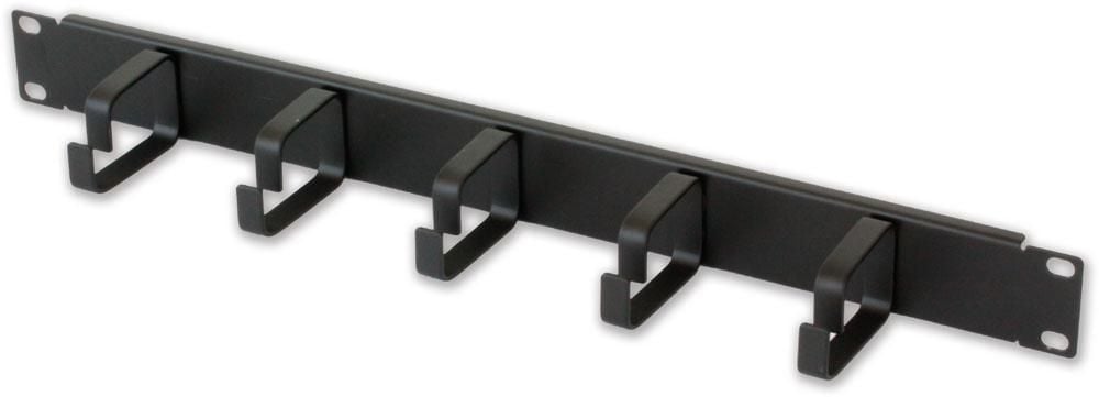 Pannello Passacavi 5 Anelli Senza Fori 1U Nero TECHLY PROFESSIONAL - immagine 2
