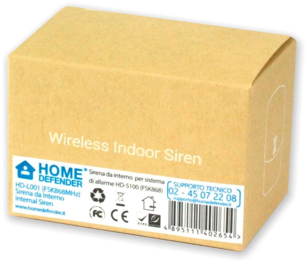 Sirena da Interni per Antifurto Wireless 868 MHz HDL001 HOME DEFENDER - immagine 2