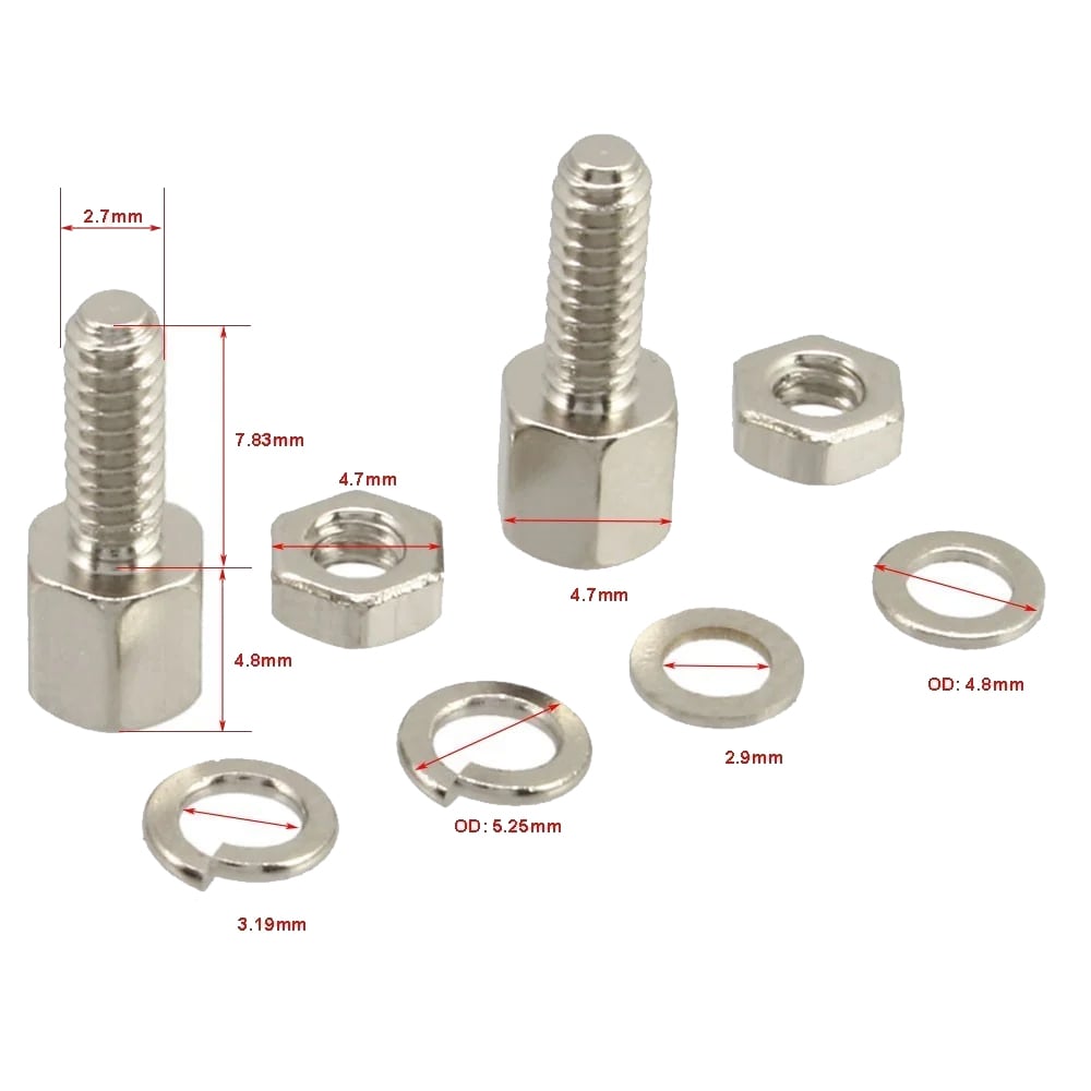 Kit Viti e Dadi UNC 4-40 - Confezione 2 Pezzi TECHLY NP - immagine 2