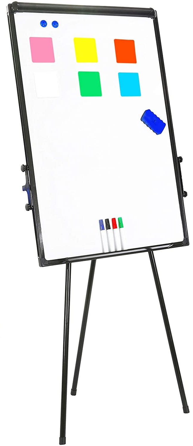 Lavagna Magnetica Flipchart Fogli Mobili 60x90 cm Altezza Regolabile TECHLY - immagine 2