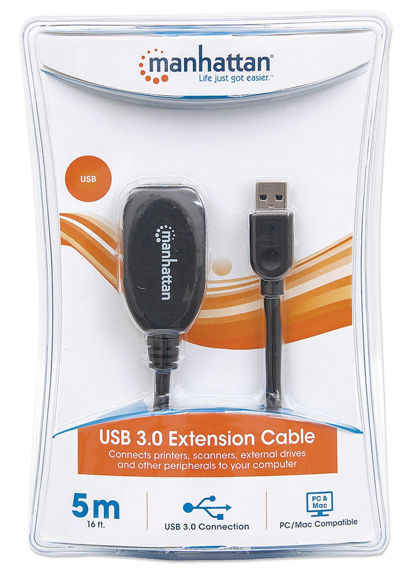 Cavo USB 3.0 SuperSpeed Attivo: prolunga la connessione MANHATTAN - immagine 2