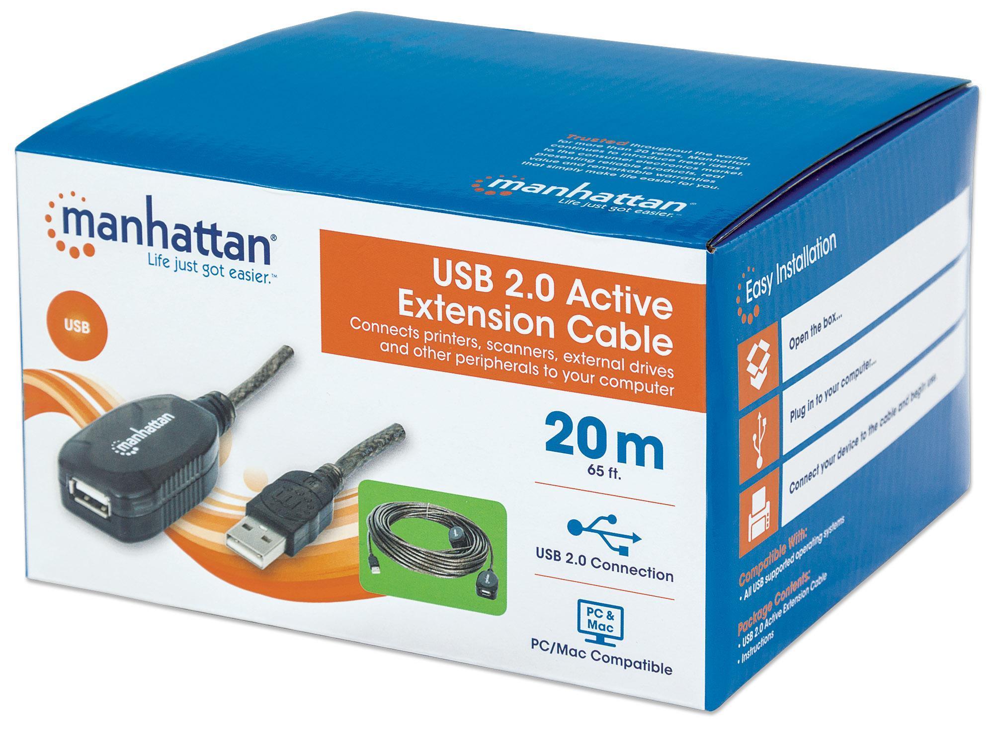 Prolunga USB Attiva 20 mt: Massima Velocità! MANHATTAN - immagine 2
