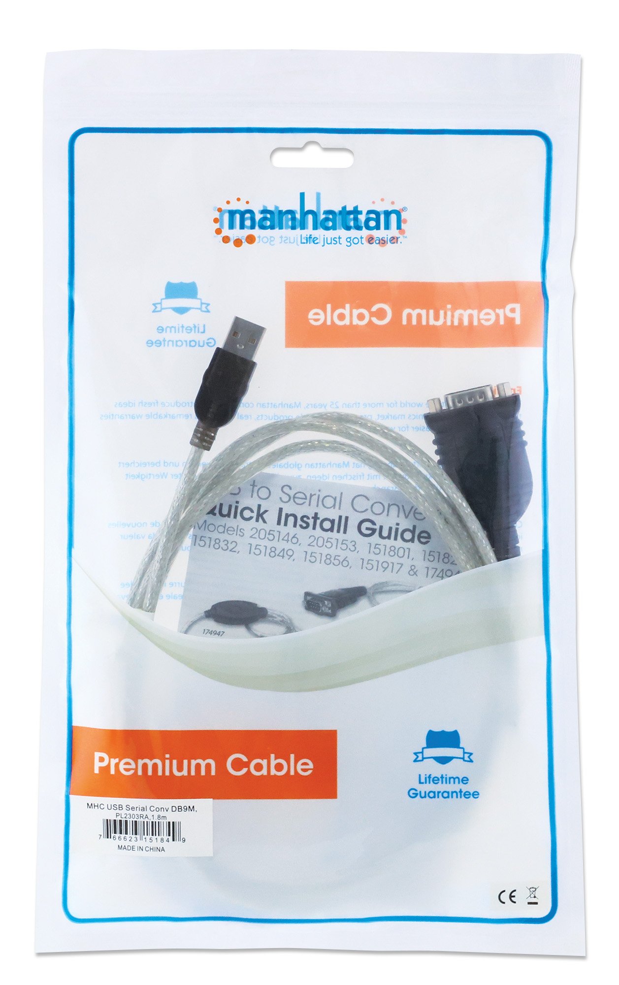 Convertitore Adattatore Manhattan da USB a Seriale 1,8m MANHATTAN - immagine 2