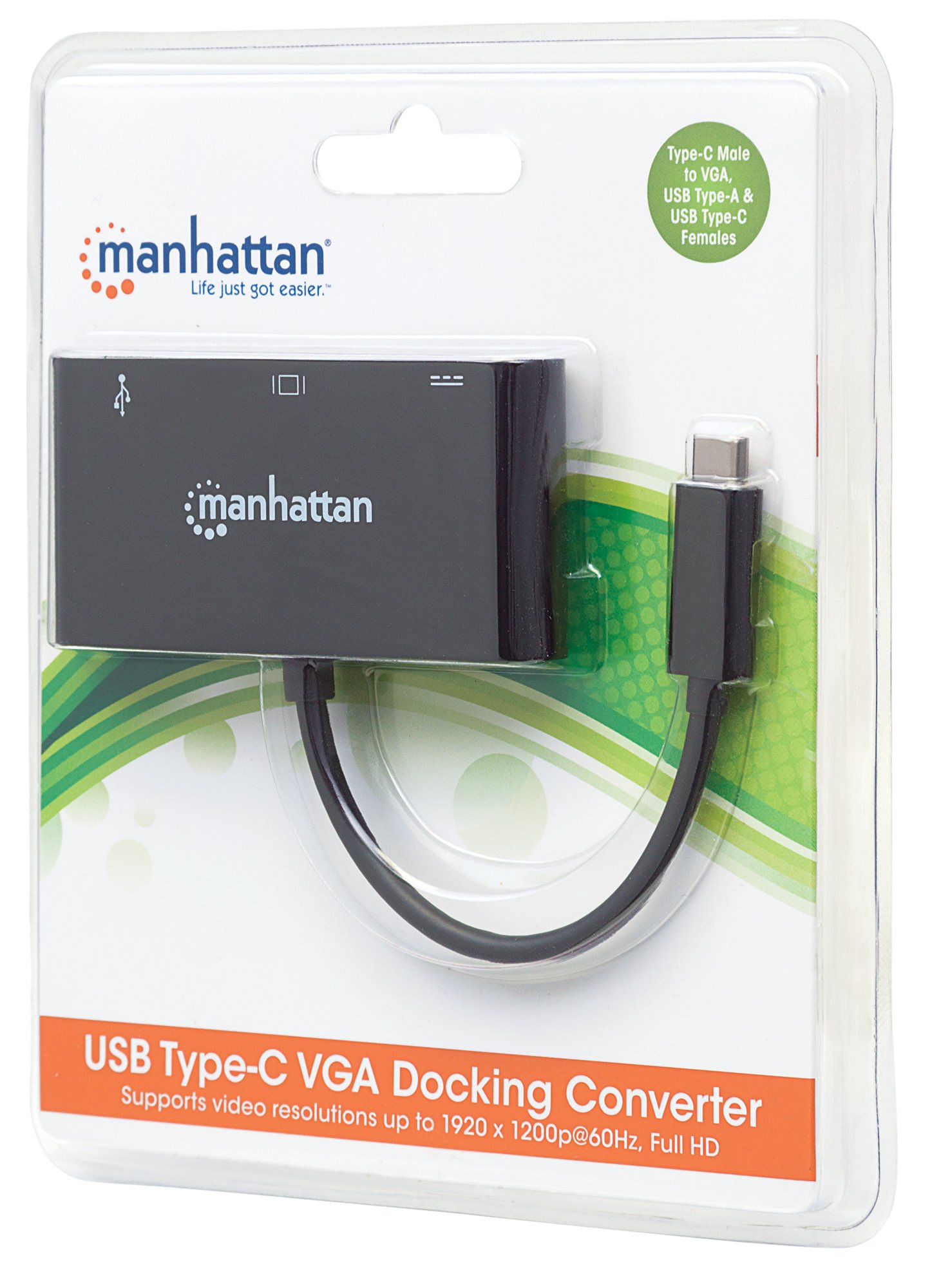 Adattatore Convertitore USB-C™ a VGA, USB-A, USB PD MANHATTAN - immagine 2