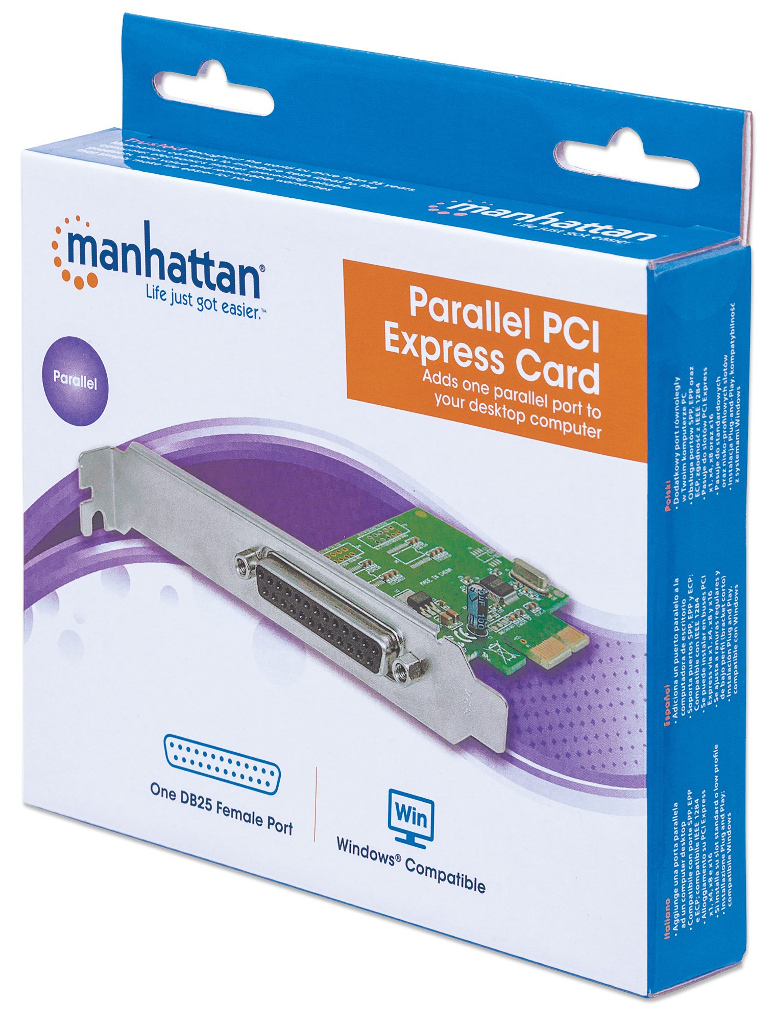 Scheda parallela PCI Express 1 porta MANHATTAN - immagine 2