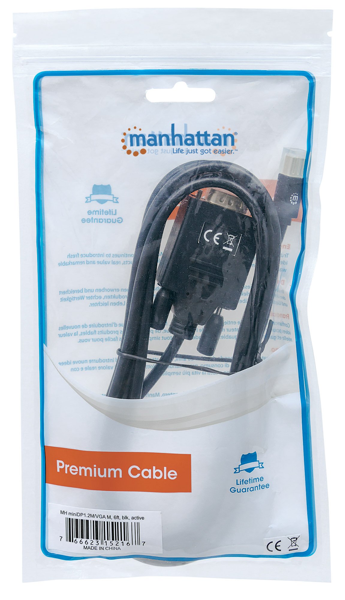 Cavo da Mini DisplayPort 1.2a (Thunderbolt) a VGA MANHATTAN - immagine 2