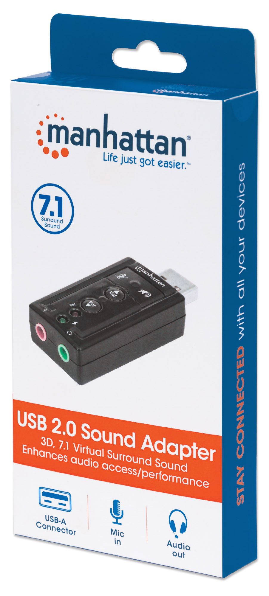 "Scheda Audio USB 2.0: Audio Stereo Virtuale 7.1" MANHATTAN - immagine 2