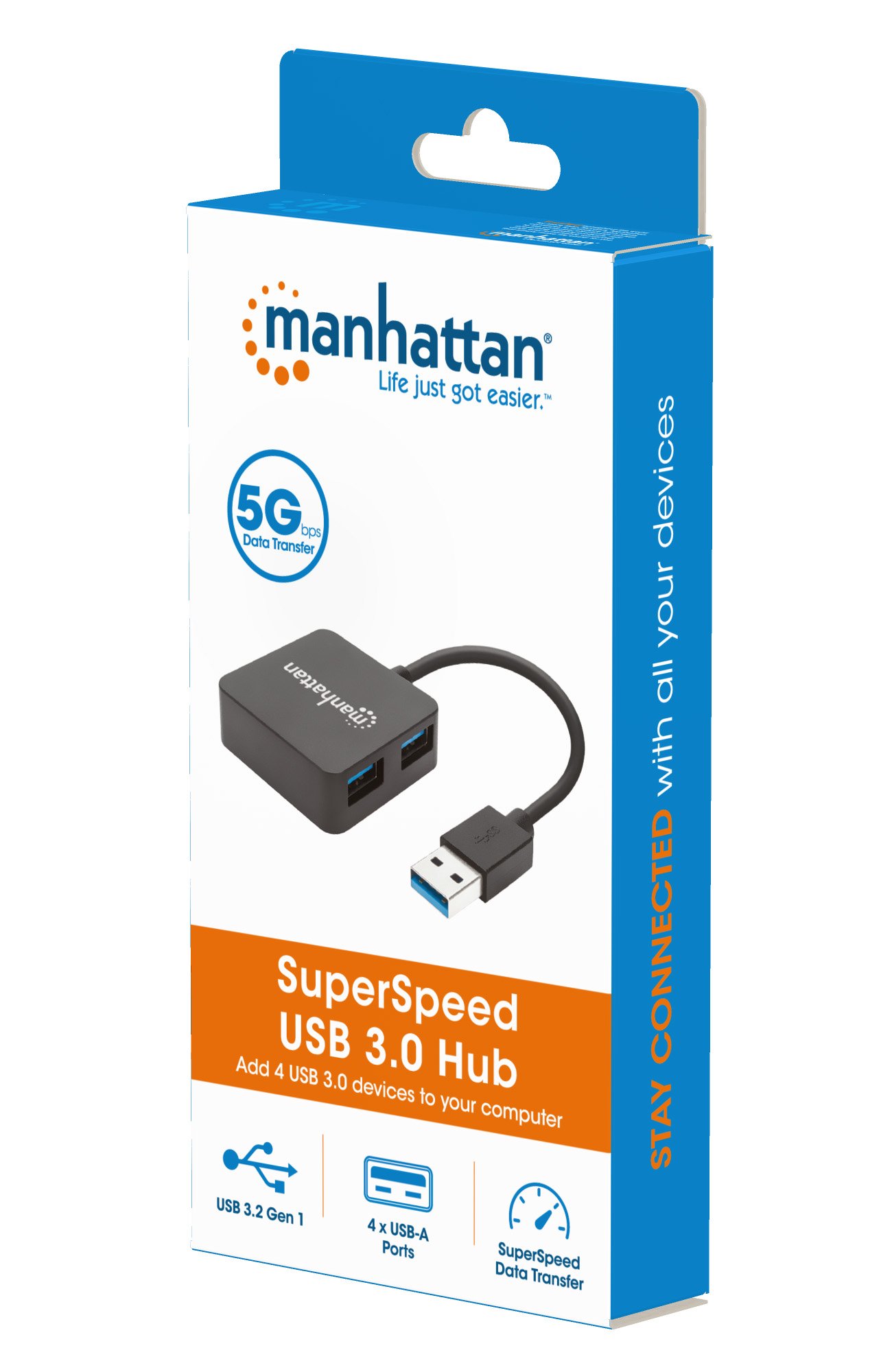 Hub USB 3.2 SuperSpeed con 4 Porte A MANHATTAN - immagine 2