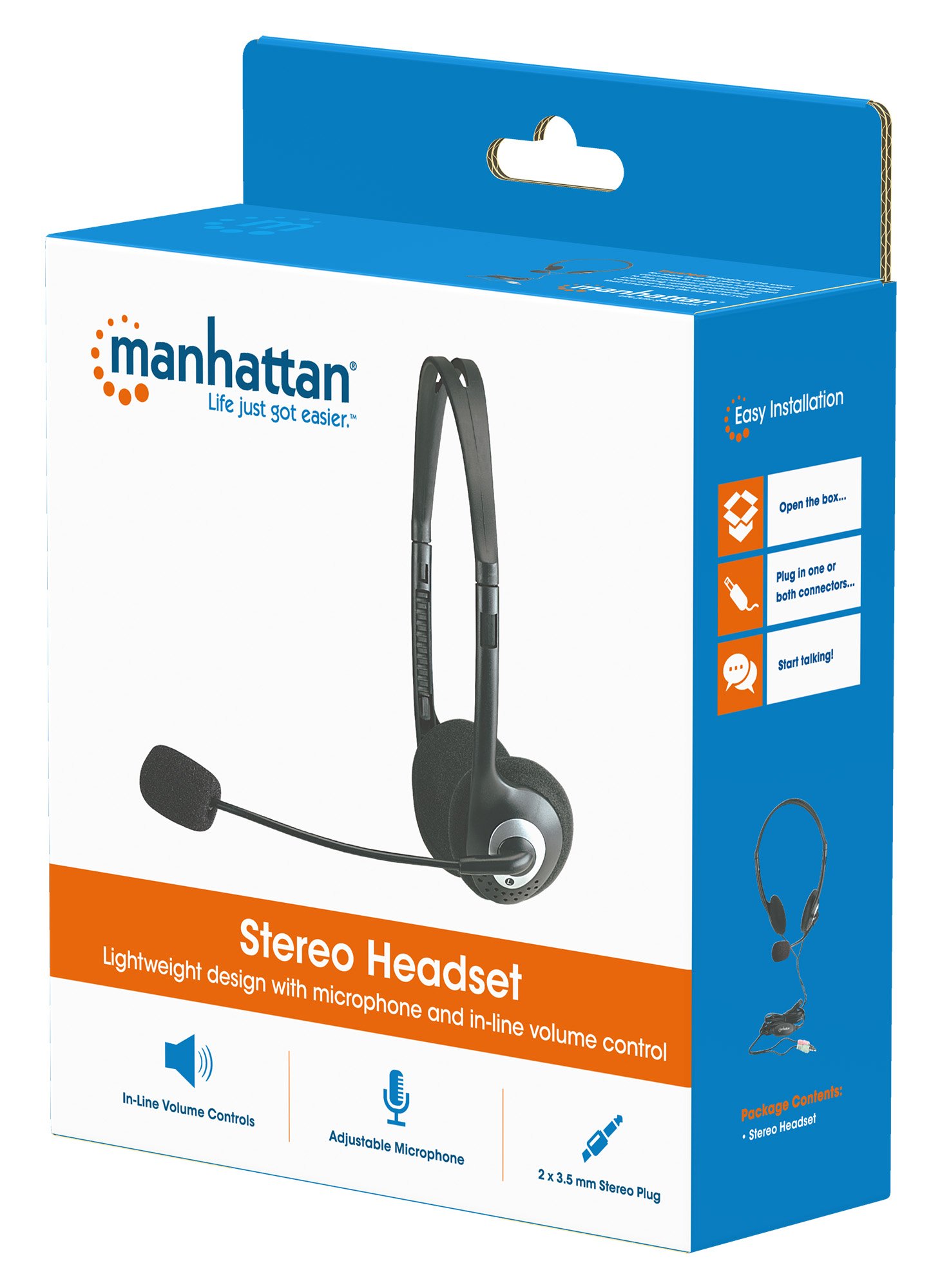 Cuffie Stereo con Microfono e Regolazione del Volume MANHATTAN - immagine 2