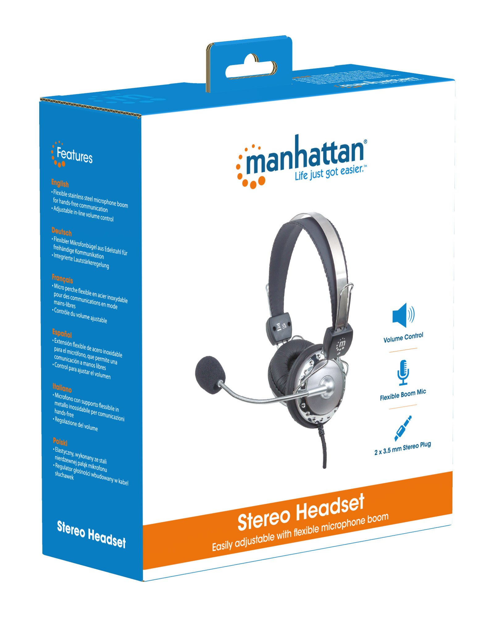 Cuffia Stereo Microfono Flessibile MANHATTAN - immagine 2