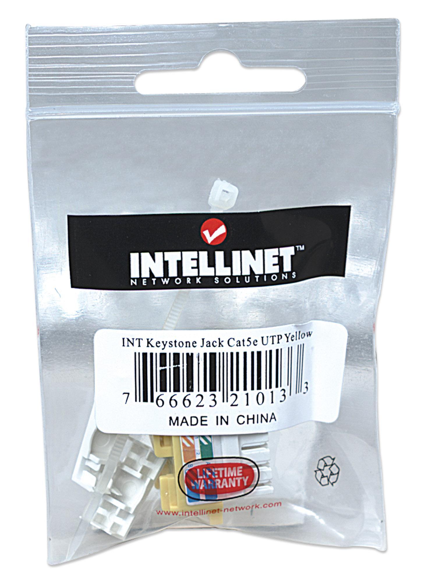 "Keystone RJ45 Cat5e UTP Giallo: Frutto della connettività" INTELLINET - immagine 2