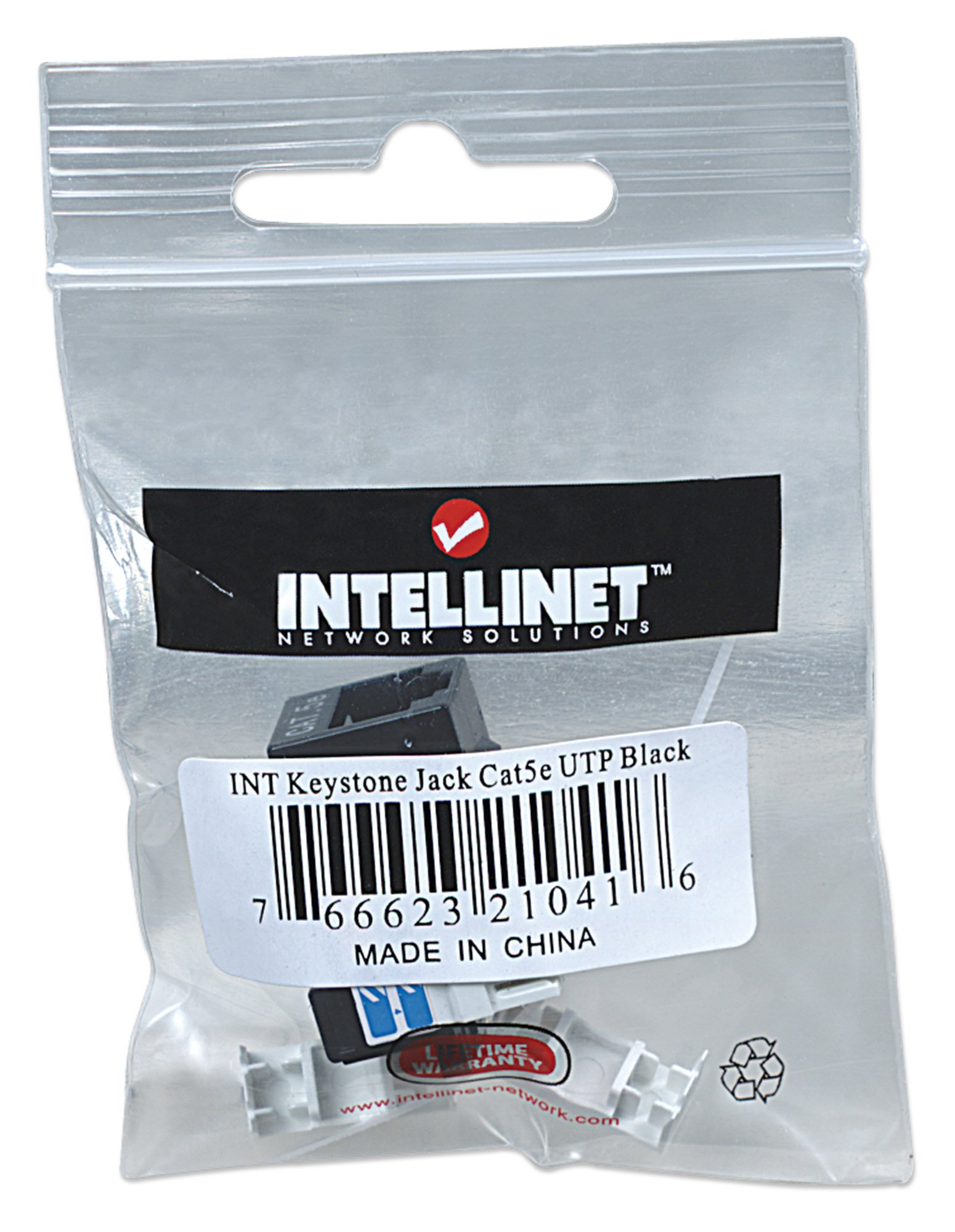 Keystone RJ45 Cat5e UTP Nero: Il Top per la Connessione! INTELLINET - immagine 2