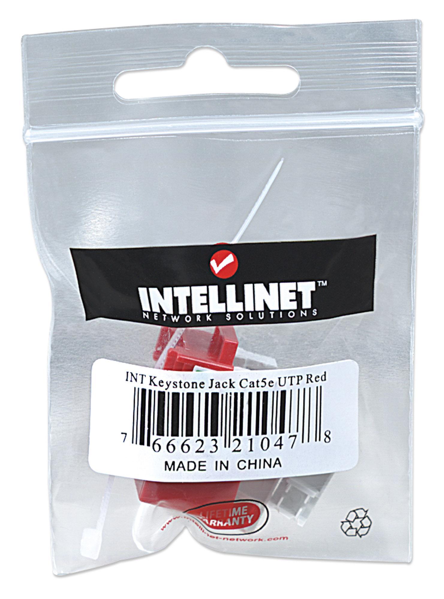 Keystone Rosso Cat5e UTP: Frutto della Connessione INTELLINET - immagine 2