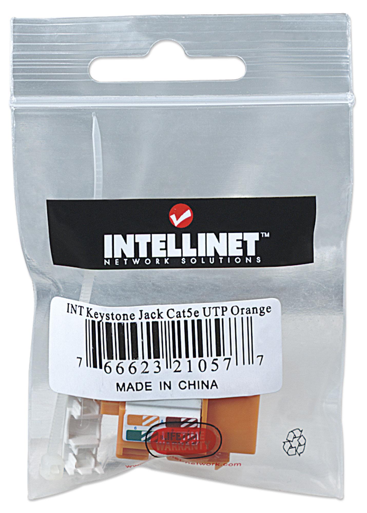 Keystone RJ45 Cat5e UTP Arancione: Freschezza Fruttata INTELLINET - immagine 2