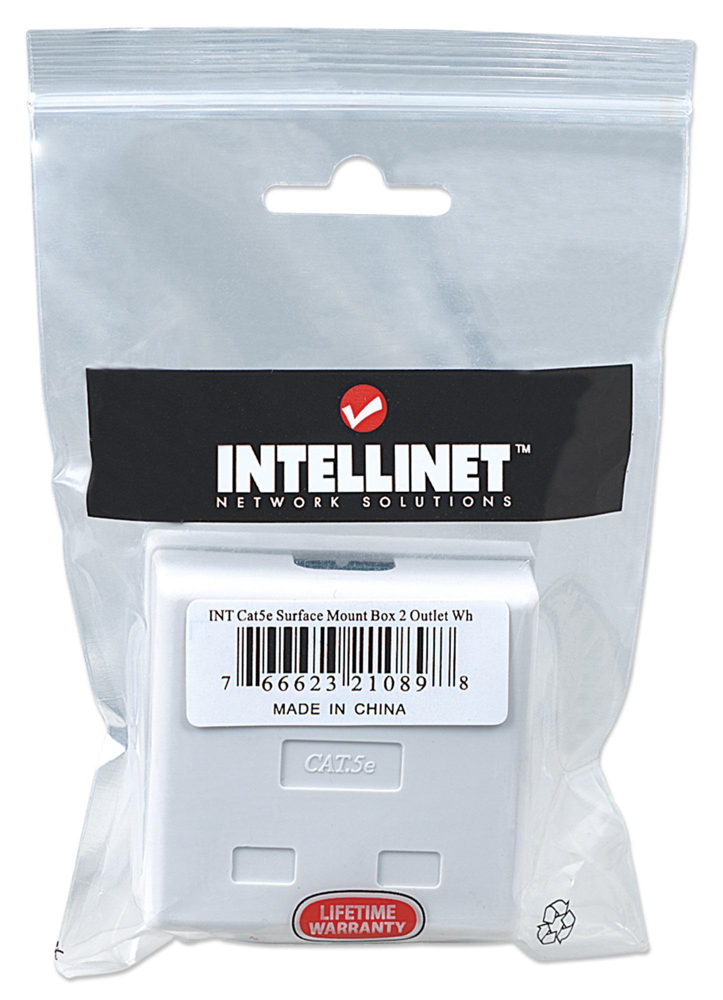 Presa Muro 2 Frutti RJ45 Cat. 5E UTP Beige INTELLINET - immagine 2