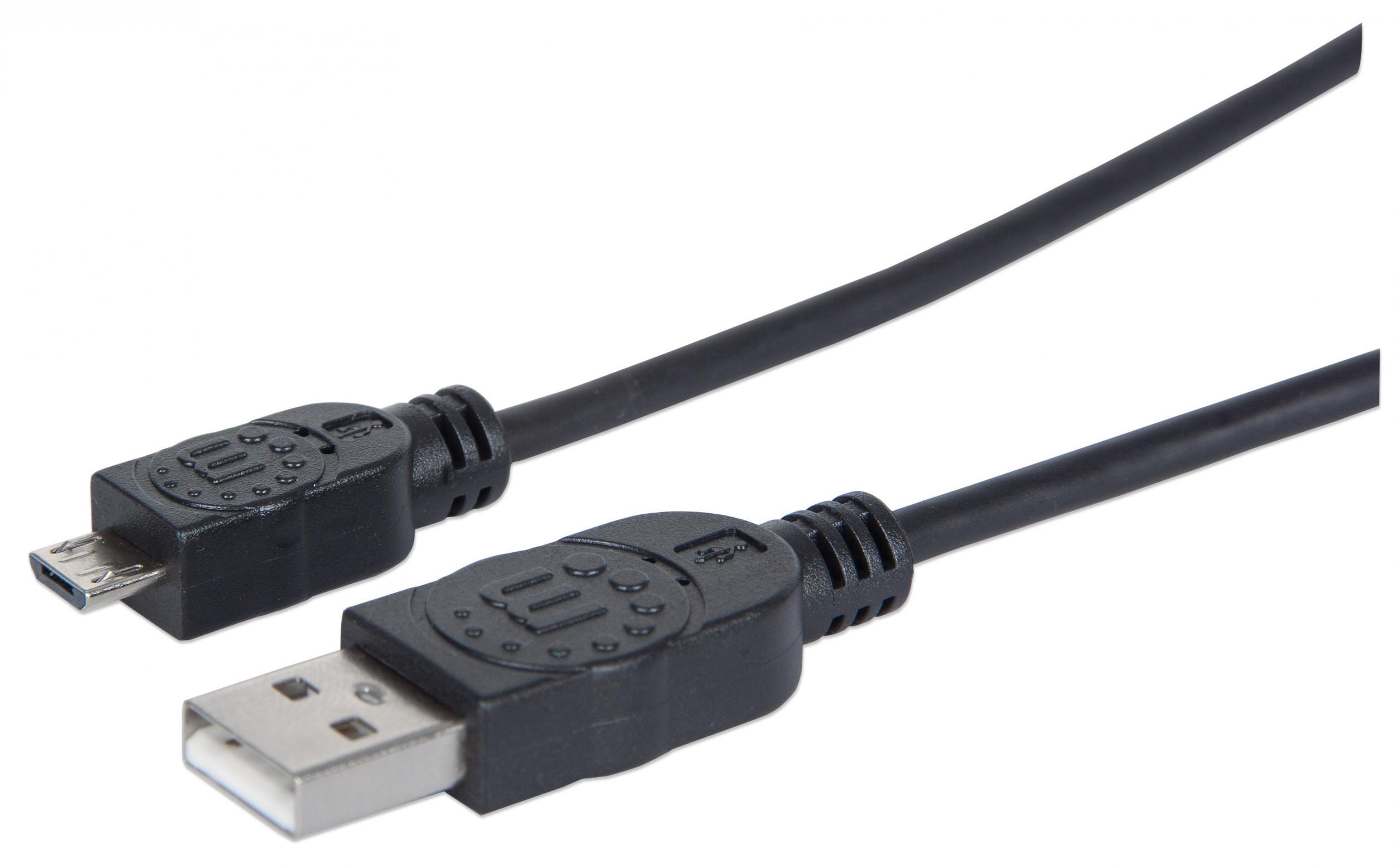 Cavo USB 2.0 Hi-Speed A maschio/Micro B maschio 1 m in Blister MANHATTAN - immagine 2