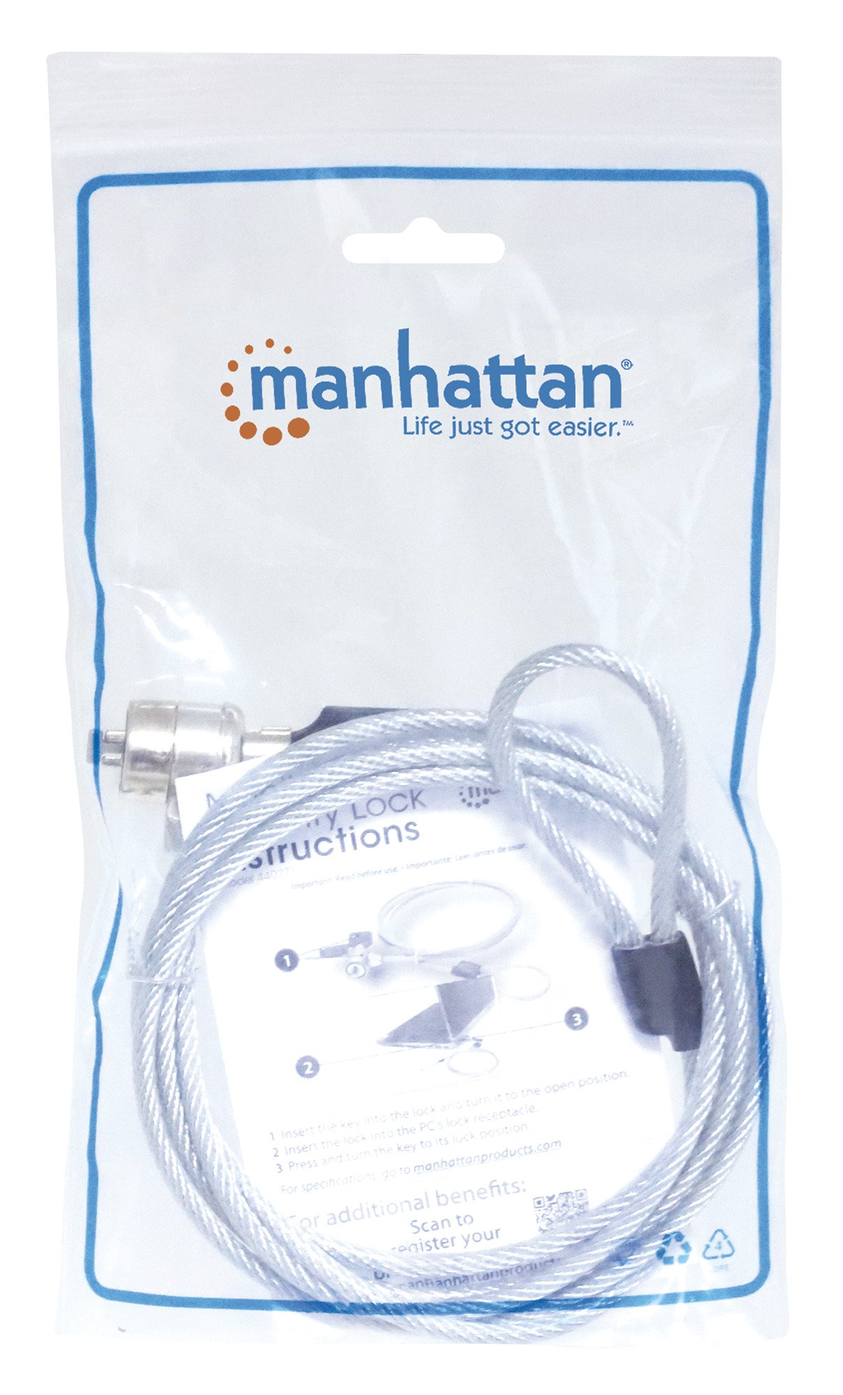 Cavo di Sicurezza Notebook: Protezione in Acciaio con Lucchetto MANHATTAN - immagine 2