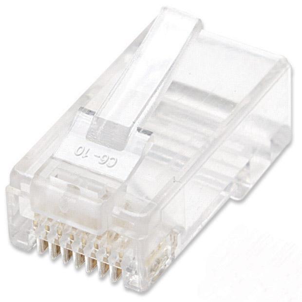 100 Plug RJ45 Cat.6 UTP: Confezione Flessibile INTELLINET - immagine 2