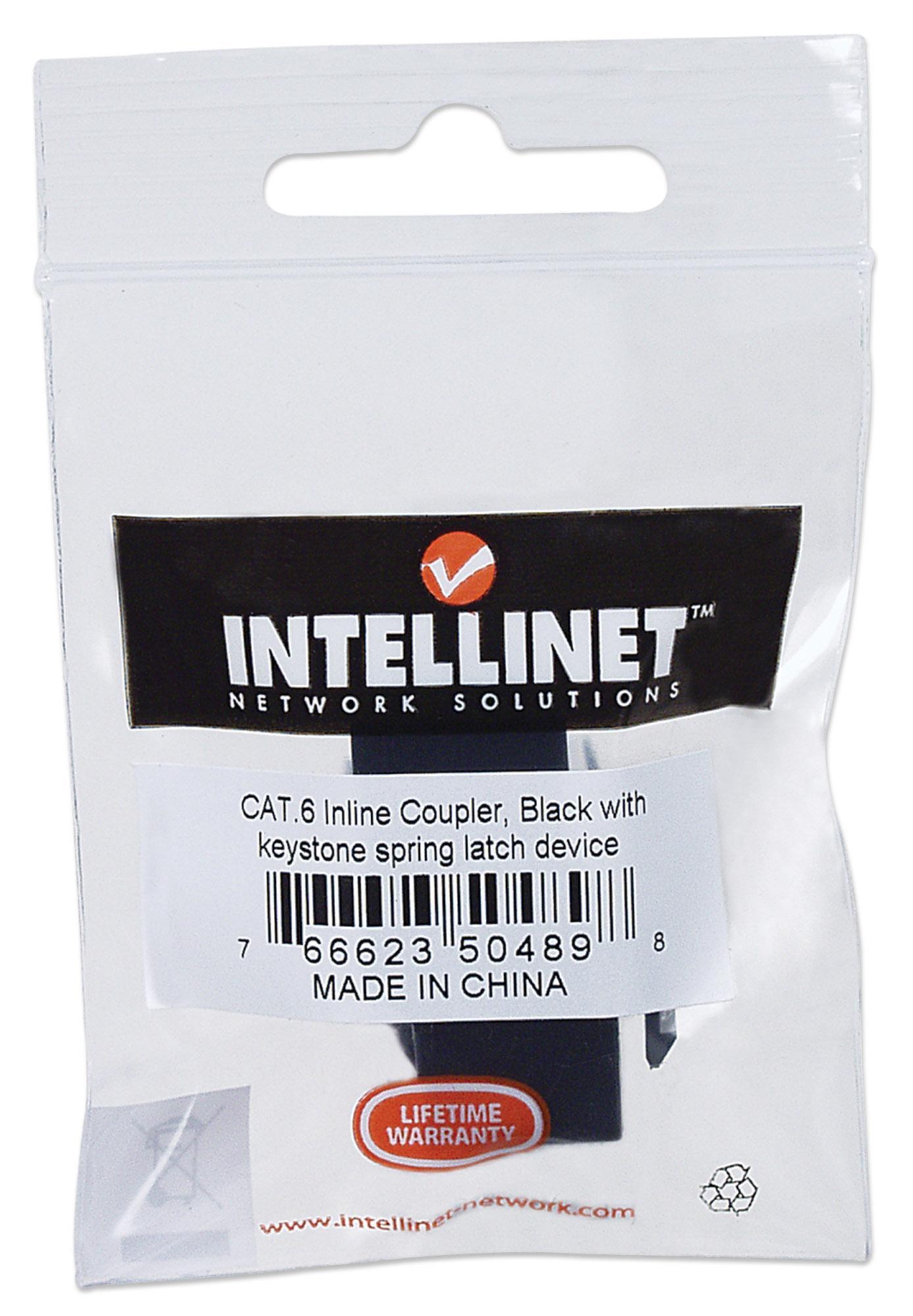 Keystone RJ45 Cat.6 UTP Nero Frutto - Connessione Veloce e Affidabile INTELLINET - immagine 2