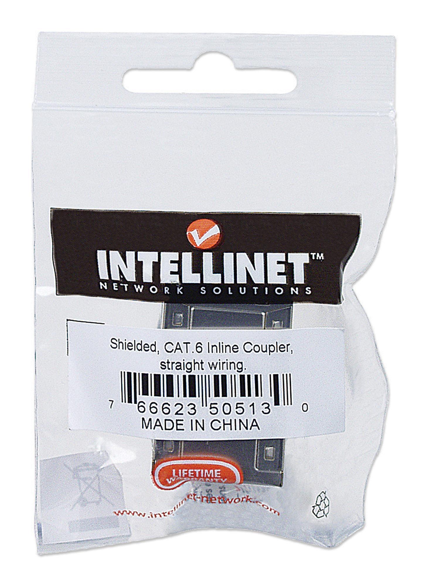 Accoppiatore RJ45 Cat6 Femmina/Femmina FTP - Argento INTELLINET - immagine 2