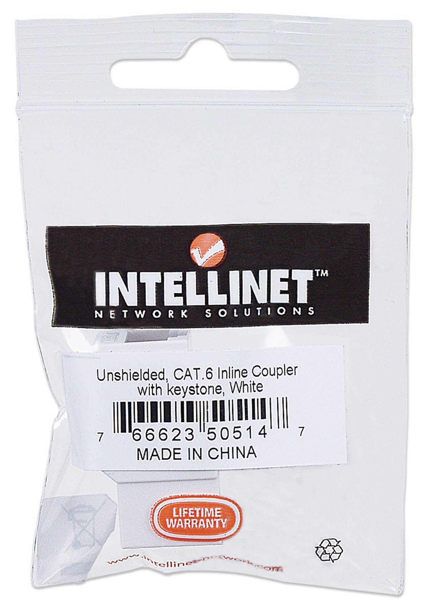 Accoppiatore RJ45 Cat6 Bianco Keystone INTELLINET - immagine 2