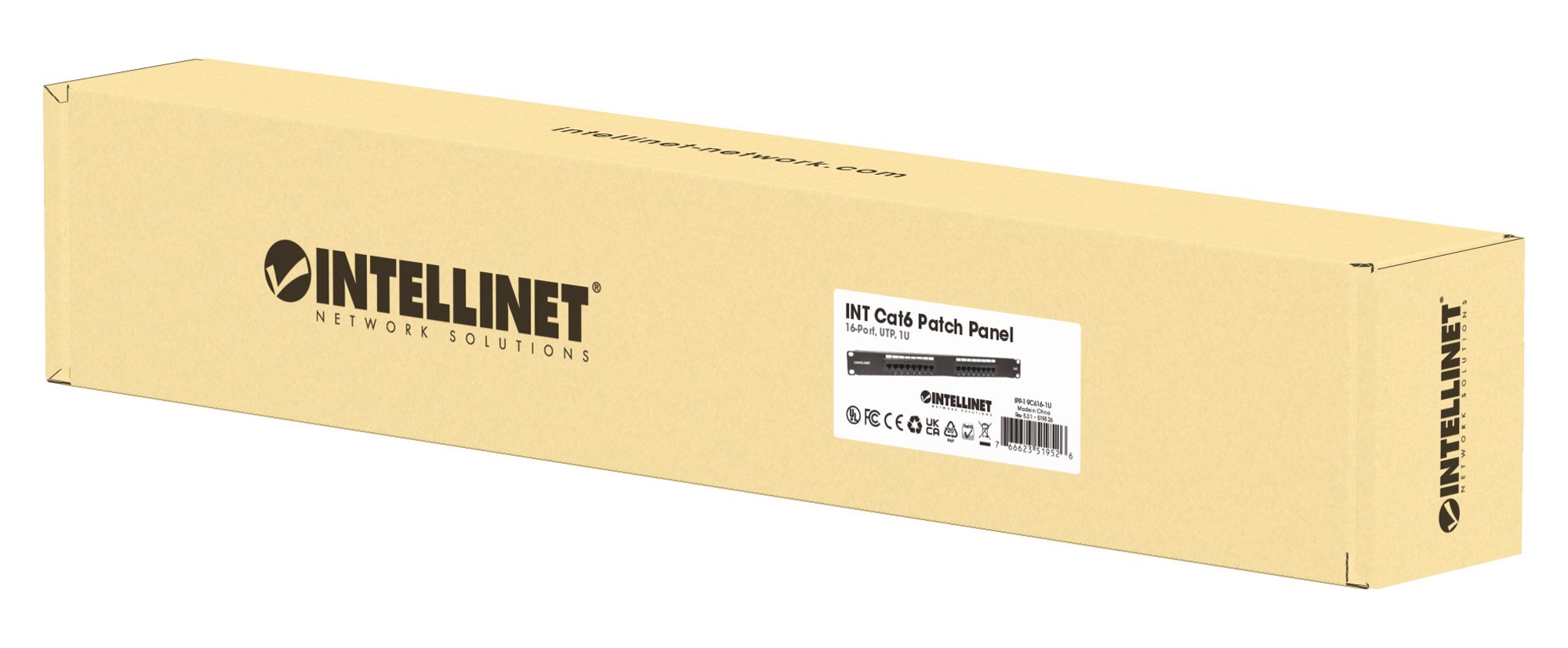 Pannello Patch UTP 16 Porte RJ45 Cat. 6 INTELLINET - immagine 2