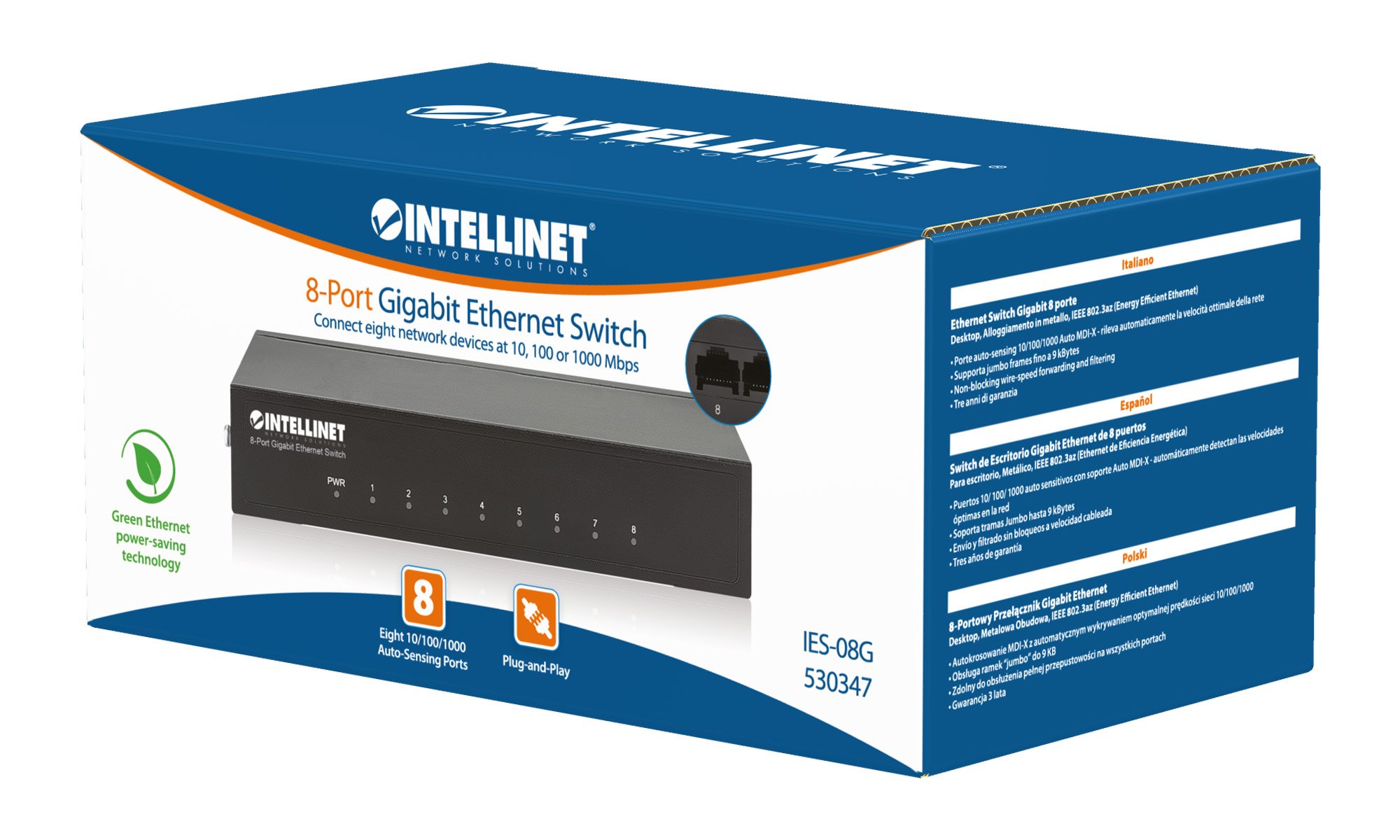 Switch Gigabit 8 Porte: la soluzione ideale per il tuo desktop INTELLINET - immagine 2