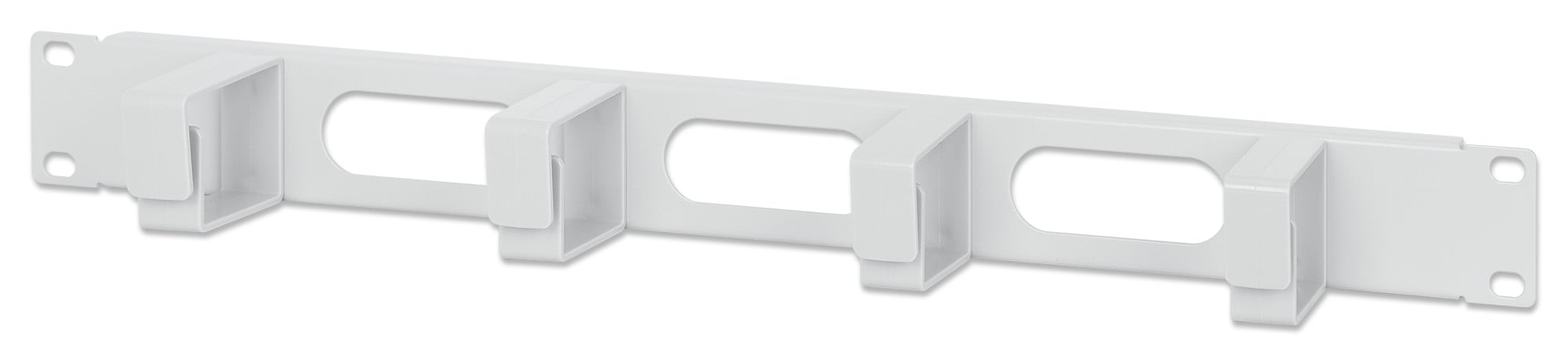 Pannello Passacavi 4 Anelli Corti 3 Fori 1U Grigio INTELLINET - immagine 2