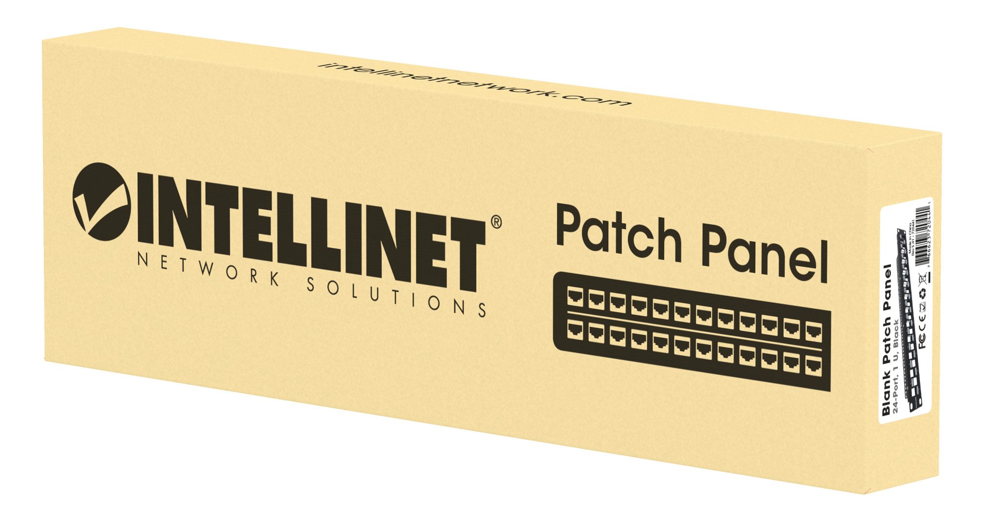 Pannello Patch Slim 1HE 24 Posti Keystone Senza Frutti Nero INTELLINET - immagine 2