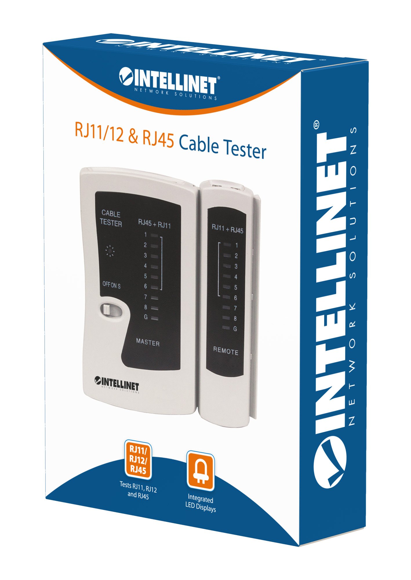 Tester di Rete RJ11/12 & RJ45: verifica la connettività dei cavi INTELLINET - immagine 2