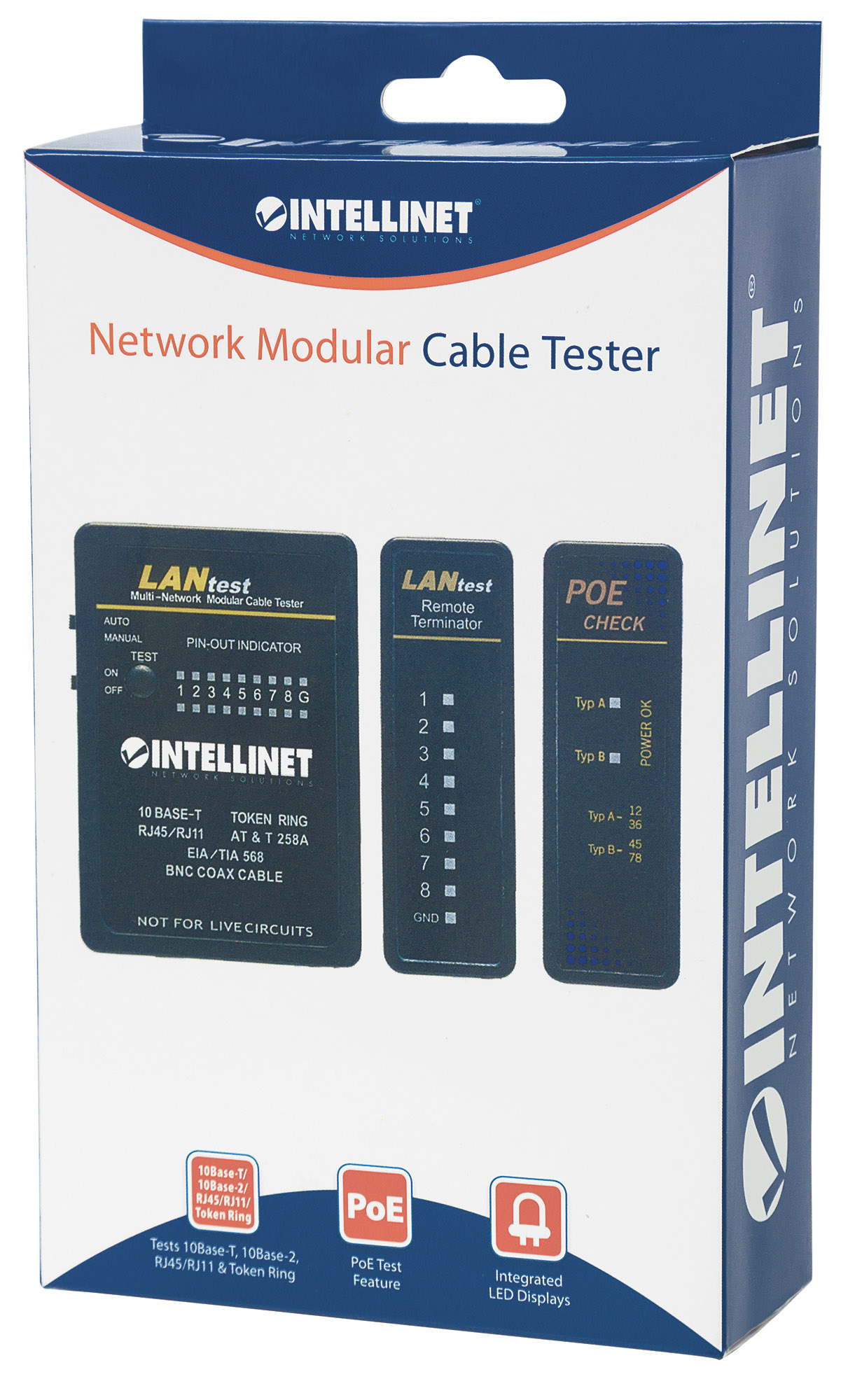 Tester Professionale POE RJ45 e BNC INTELLINET - immagine 2