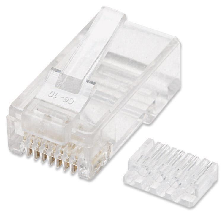 Plug RJ45 Cat6 FlexSlide: connettori modulari con slitta INTELLINET - immagine 2
