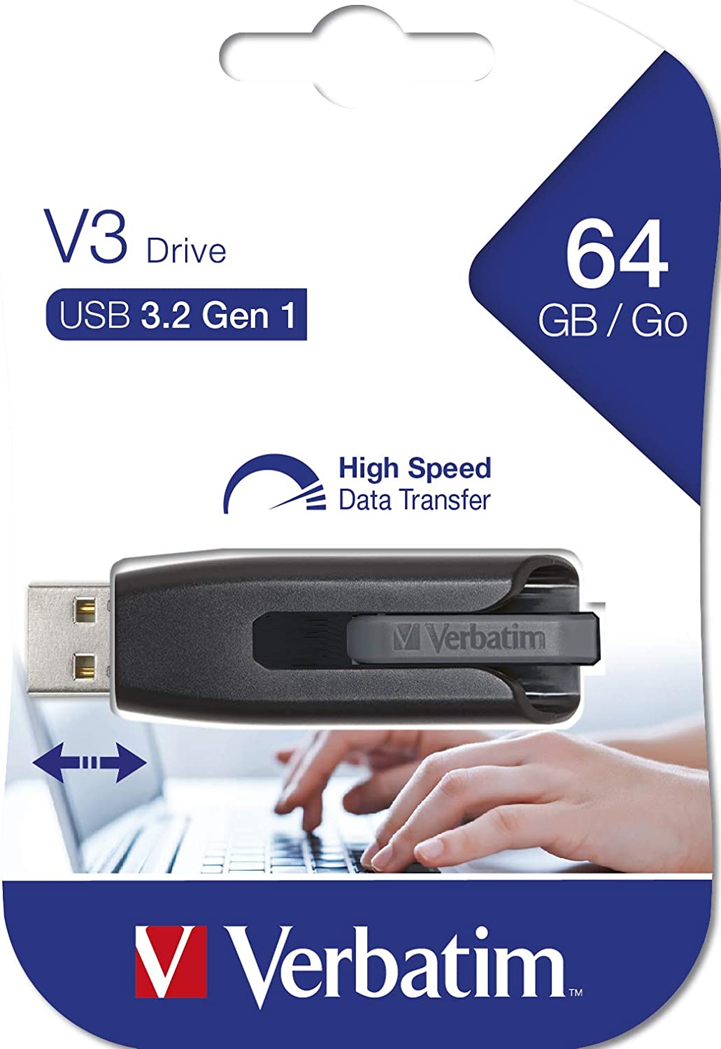 Memoria USB Verbatim 64GB: Velocità 3.0 VERBATIM - immagine 2