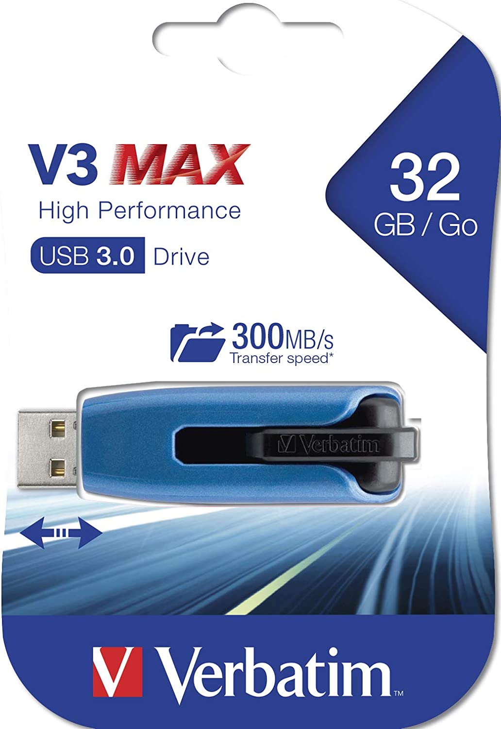 Memoria USB 3.0 Verbatim Retrattile 32GB Blu VERBATIM - immagine 2
