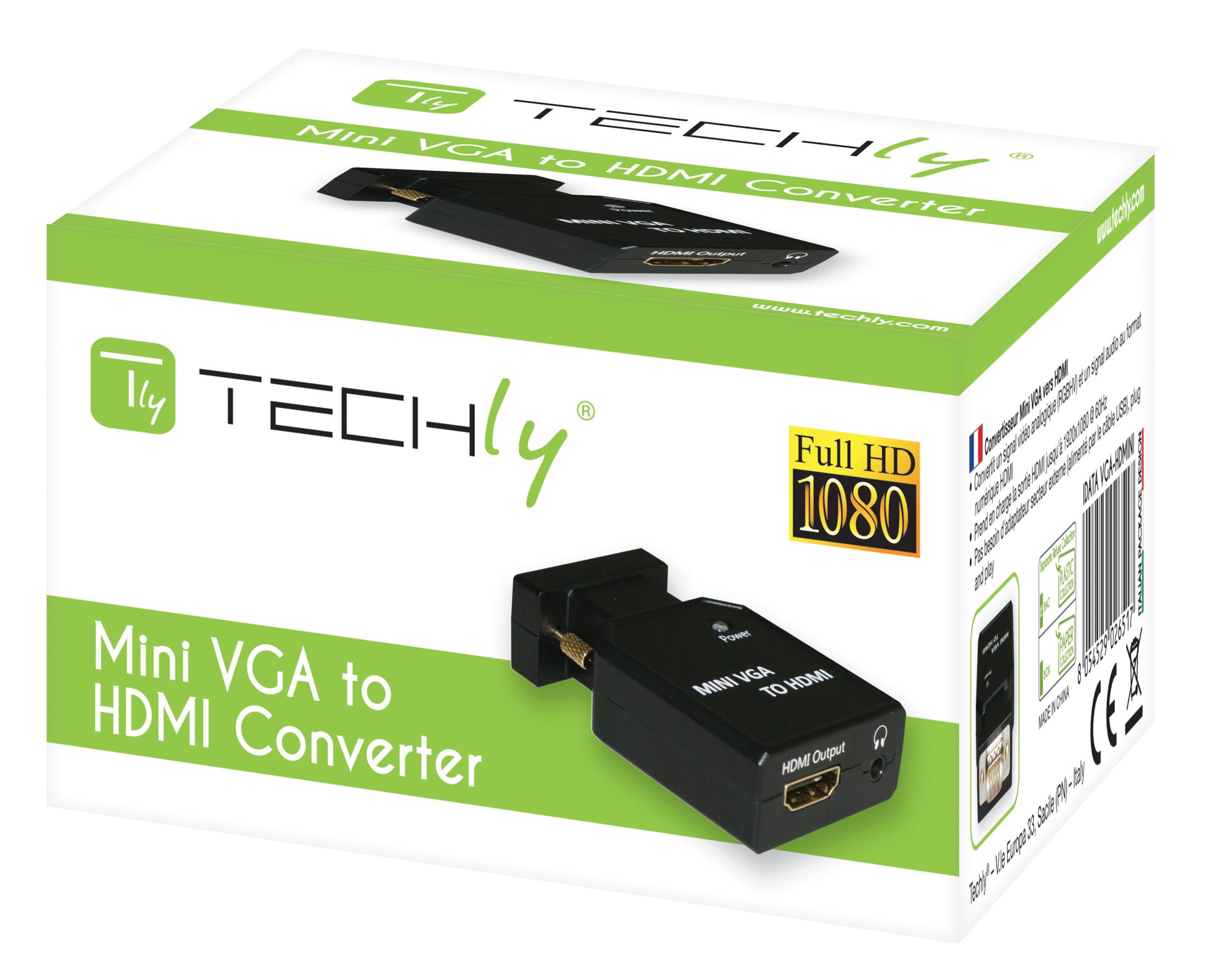 Mini Convertitore da VGA e Audio a HDMI TECHLY - immagine 2