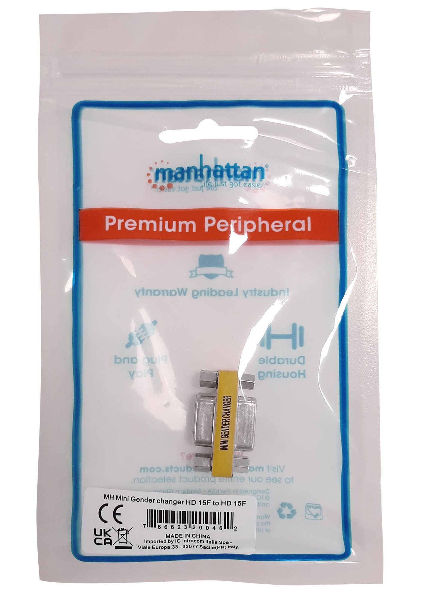 Mini Gender Changer DB9 F/F: la soluzione compatta per connessioni standard MANHATTAN - immagine 2