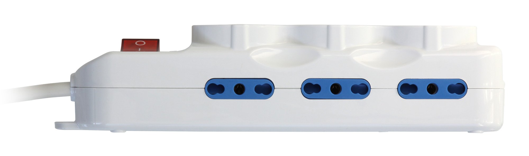 Multipresa Italiana 6 Posti con Bipasso e Interruttore TECHLY - immagine 2