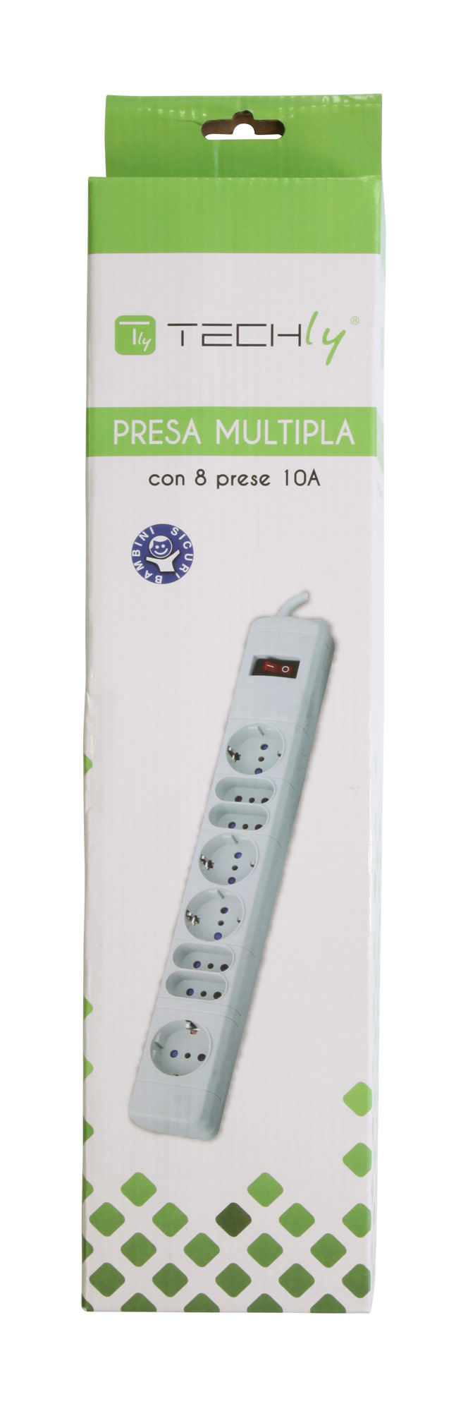 Multipresa Italiana Grigio 8 Posti - 10A TECHLY - immagine 2