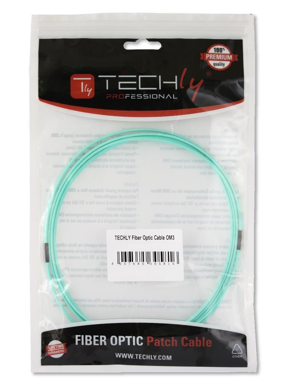 "Cavo Fibra Ottica Multimodale OM3 LC/LC 3m: Connessione Veloce" TECHLY PROFESSIONAL - immagine 2