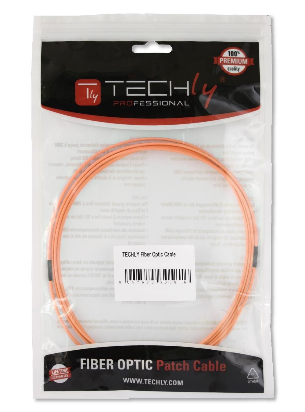 Cavo Fibra Ottica Multimodale 20m - SC/SC OM1 62,5/125 TECHLY PROFESSIONAL - immagine 2