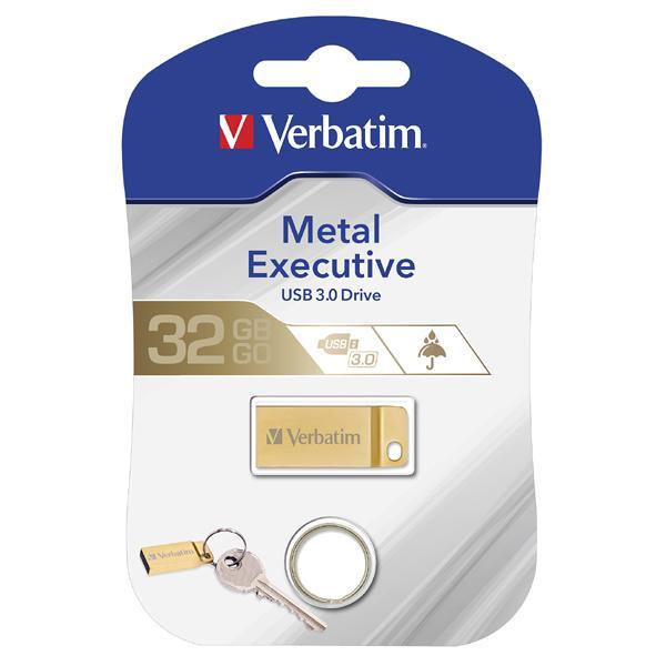 Mini Memoria USB 3.0 Verbatim con Portachiavi 32GB Oro VERBATIM - immagine 2