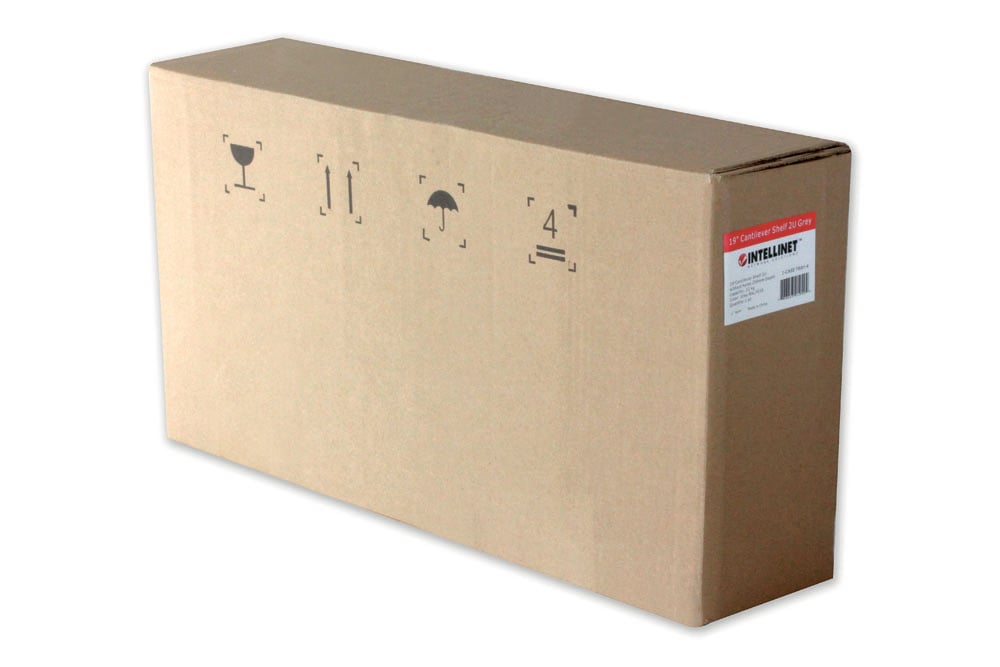 Mensola Grigia 1U per Rack 19'' - 400 mm INTELLINET - immagine 2