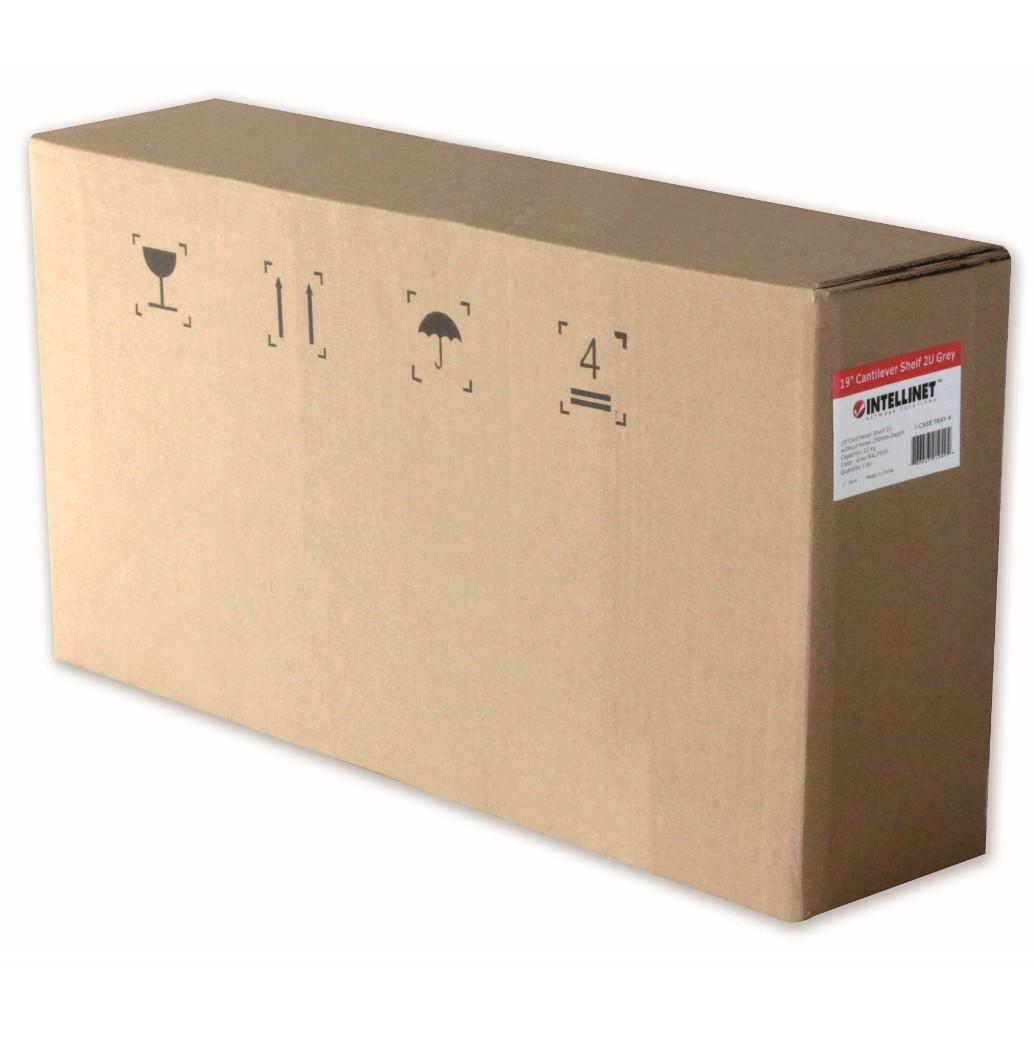 Mensola per Rack 19'' Estraibile 350mm Nera INTELLINET - immagine 2