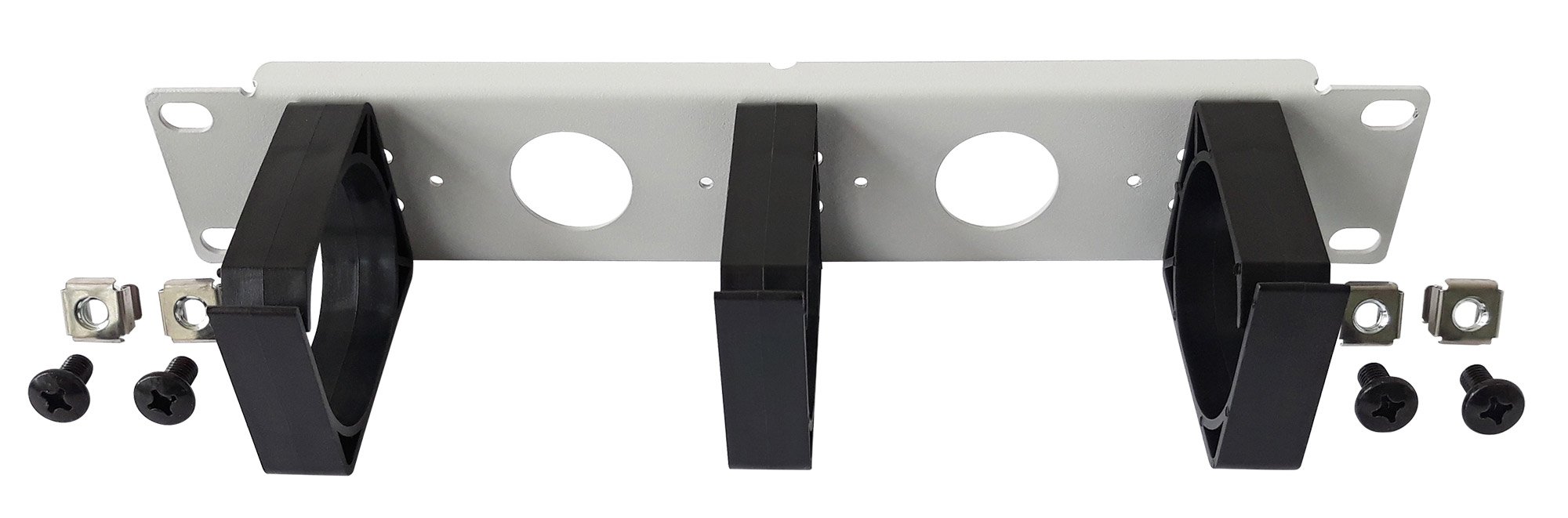 Pannello Passacavi 1U Armadio 10'' Grigio TECHLY PROFESSIONAL - immagine 2